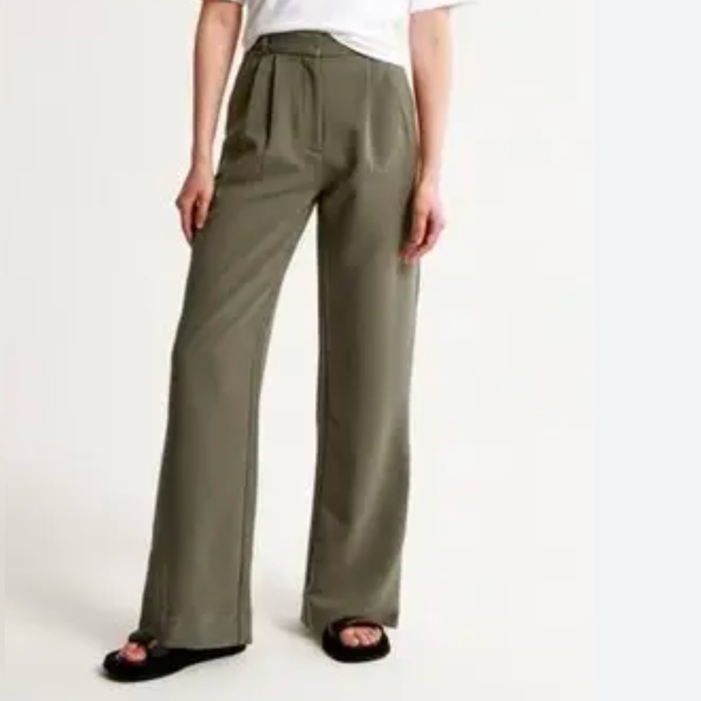 NWT Abercrombie & Fitch Sloane Tailored Wide Leg Pant Size 30 Short
